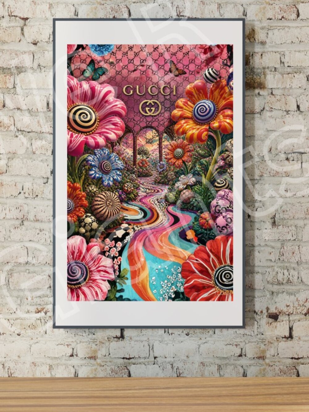GUCCI DAZE WORLD 11x17 Art Print (Funky, Fun, Creative Art)